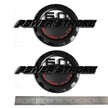 6.0L Powerstroke Emblem for POWER STROKE SUPER DUTY Badge Ford F250 (Black/Chrome/Red) 2-Pack