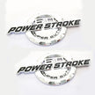 6.0L Powerstroke Emblem for POWER STROKE SUPER DUTY Badge Ford F250 (Black/Chrome/Red) 2-Pack