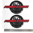6.0L Powerstroke Emblem for POWER STROKE SUPER DUTY Badge Ford F250 (Black/Chrome/Red) 2-Pack