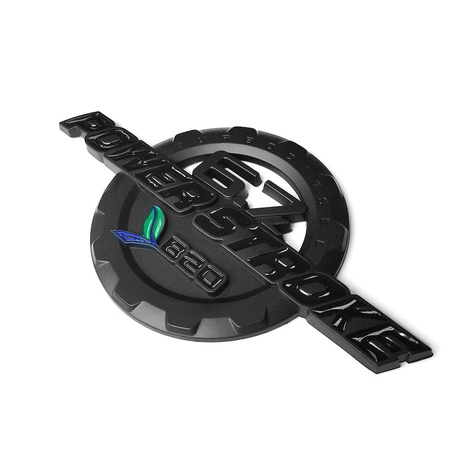 6.7L Powerstroke Turbo Diesel Emblem Badge for 2011-16 Ford Super Duty (Black/Red/Chrome) 2-Pack