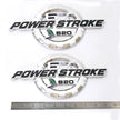 6.7L Powerstroke Turbo Diesel Emblem Badge for 2011-16 Ford Super Duty (Black/Red/Chrome) 2-Pack