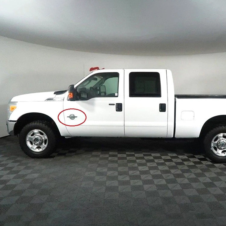 6.7L Powerstroke Emblem Badge for 2011-2024 Ford Super Duty F250 F350 (Black/Chrome/Red) 2-Pack