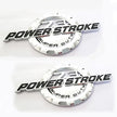 7.3L Powerstroke Emblem 3D Badge for Ford Super Duty F250 F350 F450 (Black/Chrome/Red) 2-Pack
