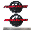 7.3L Powerstroke Emblem 3D Badge for Ford Super Duty F250 F350 F450 (Black/Chrome/Red) 2-Pack