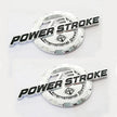 7.3L Powerstroke Emblem for Ford Super Duty International 3D Badge (Black/Chrome/Red) 2-Pack