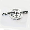 7.3L Powerstroke Emblem for Ford Super Duty International 3D Badge (Black/Chrome/Red) 2-Pack