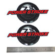 7.3L Powerstroke Emblem for Ford Super Duty International 3D Badge (Black/Chrome/Red) 2-Pack